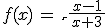 f(x)\,=\,\sqrt\,{\frac{\,x-1\,}{x+3}\,}